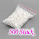 500x weiße Gummi Polster für Ohrclips 6x5mm weiche Ohrclips Polster - Schmuckzubehör zum Ohrclips selbermachen
