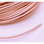 1m rosa Perlglanz Lederschnur 2mm rundes Lederband aus Rindsleder - Schmuckzubehör Lederband
