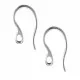 2 Stück Edelstahl Ohrfedern 22x11,5mm silberfarben mit Stopper - Edelstahl Schmuckzubehör Ohrringe - Leisure-Beads DIY