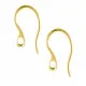 2 Stück Edelstahl Ohrfedern 22x11,5mm goldfarben mit Stopper - Edelstahl Schmuckzubehör Ohrringe - Leisure-Beads DIY