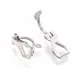 2x Edelstahl Ohrclips 12x8x6mm silberfarben - Schmuckzubehör zum Ohrclips basteln - Leisure-Beads DIY