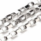Edelstahl Kastenkette 8x5mm silberfarbene Schmuckkette Venezianerkette - Edelstahl Schmuckzubehör