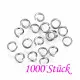1000 Edelstahl Biegering 5mm Stärke 0,8mm runder silberfarben Biegering - Schmuckzubehör Biegering - Leisure-Beads DIY