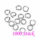 1000 Edelstahl Biegering 5mm Stärke 0,7mm runder silberfarben Biegering - Schmuckzubehör Biegering