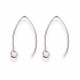 2 Stück Edelstahl Ohrhaken 25,5x15mm silberfarben - Edelstahl Schmuckzubehör Ohrringe