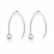 2 Stück Edelstahl Ohrhaken 25,5x15mm silberfarben - Edelstahl Schmuckzubehör Ohrringe - Leisure-Beads DIY