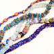 5x Strang blaue Millefiori Perlen MIX 11 im blauen Perlenmix - Schmuckzubehör Millefiori