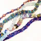 5x Strang blaue Millefiori Perlen MIX 11 im blauen Perlenmix - Schmuckzubehör Millefiori - Leisure-Beads DIY