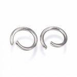 10x Edelstahl Biegering 10mm x 1,4mm silberfarben - Schmuckzubehör