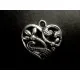 1x Herz Anhänger ca. 23x23x8mm silberfarben Schmuckanhänger - Schmuckzubehör - Leisure-Beads DIY
