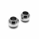 2x Edelstahl Perle 6x5mm Loch 3mm Kugel silber Spacer Metallperle - Edelstahl Schmuckzubehör - Leisure-Beads DIY