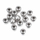 Edelstahl Perle 5x4,5mm Loch 2mm Kugel silberfarben Spacer Metallperle - Edelstahl Schmuckzubehör