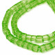 75x Grüne 4x4mm Glas Würfel Perlen - Schmuckzubehör Glasperlen