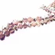 10x rosa Glasperlen 10x7mm halbsilberfarben half plated - Schmuckzubehör - Leisure-Beads DIY