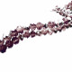 10x amethystfarbene Glasperlen 10x7mm halbsilberfarben half plated - Schmuckzubehör Glasperlen