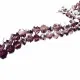 10x amethystfarbene Glasperlen 10x7mm halbsilberfarben half plated - Schmuckzubehör Glasperlen - Leisure-Beads DIY