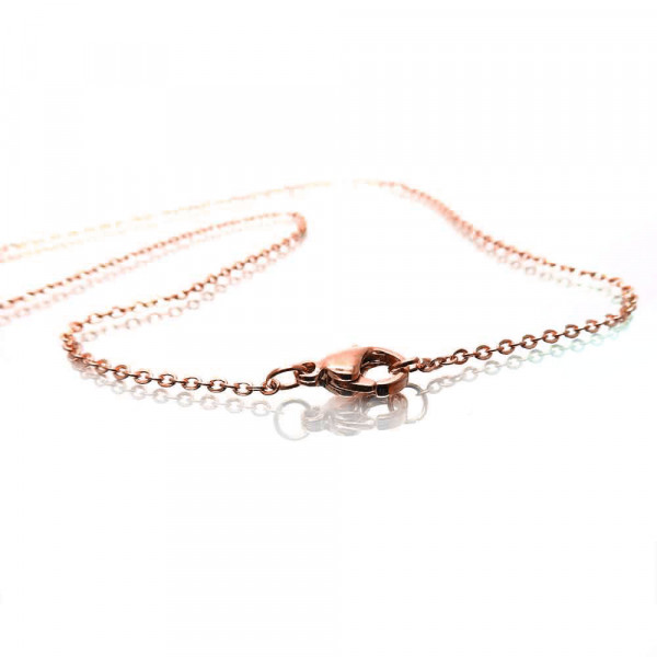 1x Edelstahl Halskette 45cm x 1,9mm rosegoldfarben - Schmuckzubehör - Leisure-Beads DIY