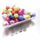 20g 6-14mm glitzernde Acryl Perlen im bunten Perlenmix - Schmuckzubehör Acrylperlen