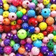 20g 6-14mm glitzernde Acryl Perlen im bunten Perlenmix - Schmuckzubehör Acrylperlen - Leisure-Beads DIY