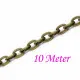 10m bronzefarbene Kette 4x3mm bronze Gliederkette - bronze Schmuckzubehör - Leisure-Beads DIY