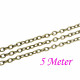 95m bronze Kette 3,7x5,5x1mm bronzefarbene Gliederkette - bronze Schmuckzubehör