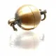 1x bronzefarben Magnetverschluss 10x17mm matt kugelförmig - Schmuckzubehör - Leisure-Beads DIY