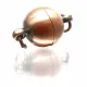 1x kupferfarben Magnetverschluss 10x17mm matt kugelförmig - Schmuckzubehör - Leisure-Beads DIY