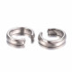 10x Edelstahl Biegering 8x7mm x 2mm silberfarben - Schmuckzubehör Biegering