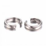 10x Edelstahl Biegering 9mm x 2,7mm silberfarben - Schmuckzubehör Biegering