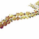 96x citrinfarbene Glasperlen 6x4mm halbsilberfarben half plated - Schmuckzubehör Glasperlen