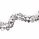 96x halbsilberfarben Glasperlen 6x4mm half plated - Schmuckzubehör