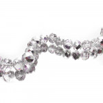 96-100x halbsilberfarben Glasperlen 6x4mm half plated - Schmuckzubehör