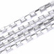 Edelstahl Kastenkette 3,5x2mm silberfarben - Edelstahl Schmuckzubehör