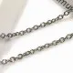 2m Edelstahl Gliederkette 3x2x0,6mm silberfarben - Edelstahl Schmuckzubehör - Leisure-Beads DIY