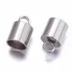 2x Edelstahl Endkappe Innen 6mm Größe 11x7mm zum Einkleben mit Öse - Schmuckzubehör Endkappe - Leisure-Beads DIY