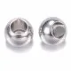 2x Edelstahl Perle 6x4,5mm Loch 3mm Kugel silberfarben Großloch - Edelstahl Schmuckzubehör - Leisure-Beads DIY