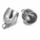 2x Edelstahl Endkappe Innen 8mm Größe 14x10mm silberfarben - Schmuckzubehör - Leisure-Beads DIY