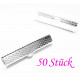 50x versilberte Bandklemme 30mm hellsilberfarben platinfarbene Bandverbinder - Schmuckzubehör