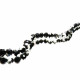 96-100x schwarz halbsilberfarben Glasperlen 6x4mm half plated - Schmuckzubehör