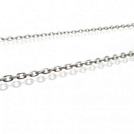 Leisure-Beads - 2m Edelstahl Kette 4x3mm x 0,8mm silberfarbene Schmuckkette ovale Gliederkette - Schmuckzubehör