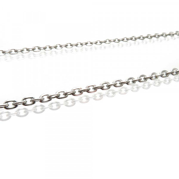 2m Edelstahl Kette 4x3mm x 0,8mm silberfarbene Schmuckkette ovale Gliederkette - Schmuckzubehör - Leisure-Beads DIY