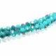 10x türkisfarbene Glasperlen 10x8mm half plated - Schmuckzubehör - Leisure-Beads DIY