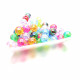 50 bunte AB-Acryl Perlen 8mm transparent Kugelform Perlenmix - Acryl Schmuckzubehör