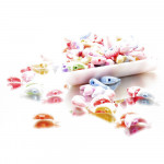 18g Delphin Perlen Acryl 12x8mm Restposten im bunten Perlenmix - Schmuckzubehör Acrylperlen