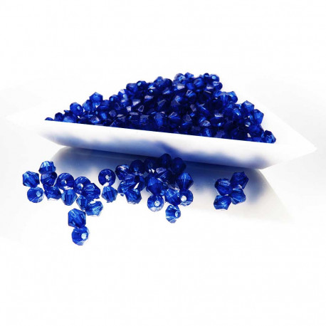 Leisure-Beads - 5g blaue Acryl Perlen 4mm Rhomben - Schmuckzubehör
