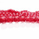 54 erdbeerrote Crackle Glasperlen 8mm Glasperlen - Schmuckzubehör