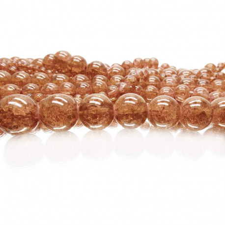 Leisure-Beads - 120g braune Crackle Glasperlen 4-12mm im Mix - Schmuckzubehör