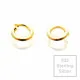 2x 4mm vergoldete Biegeringe 925er Sterling Silber Binderinge - Schmuckzubehör Biegering - Leisure-Beads DIY