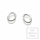 2x 5,5x4,3mm Biegering 925 Sterling Silber oval Binderinge - Schmuckzubehör Biegering