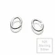 2x 5,5x4,3mm Biegering 925 Sterling Silber oval Binderinge - Schmuckzubehör Biegering - Leisure-Beads DIY